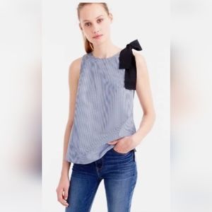 Blue and white pin striped J. Crew sleeveless top